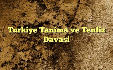 Turkiye Tanima ve Tenfiz Davasi